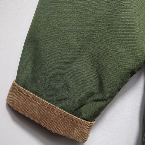 Vtg L.L. Bean Women's Adirondack Chore Barn Coat Corduroy Collar Forest Green Lg - Picture 5 of 15